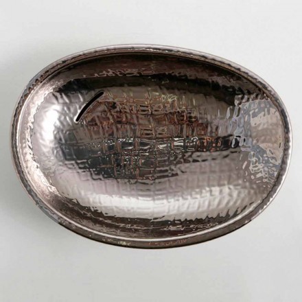 Lavabo da appoggio di design ceramica silver made in Italy Glossy Viadurini
