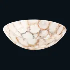 Lavabo da appoggio di design in pietra cristallina Poncho Viadurini