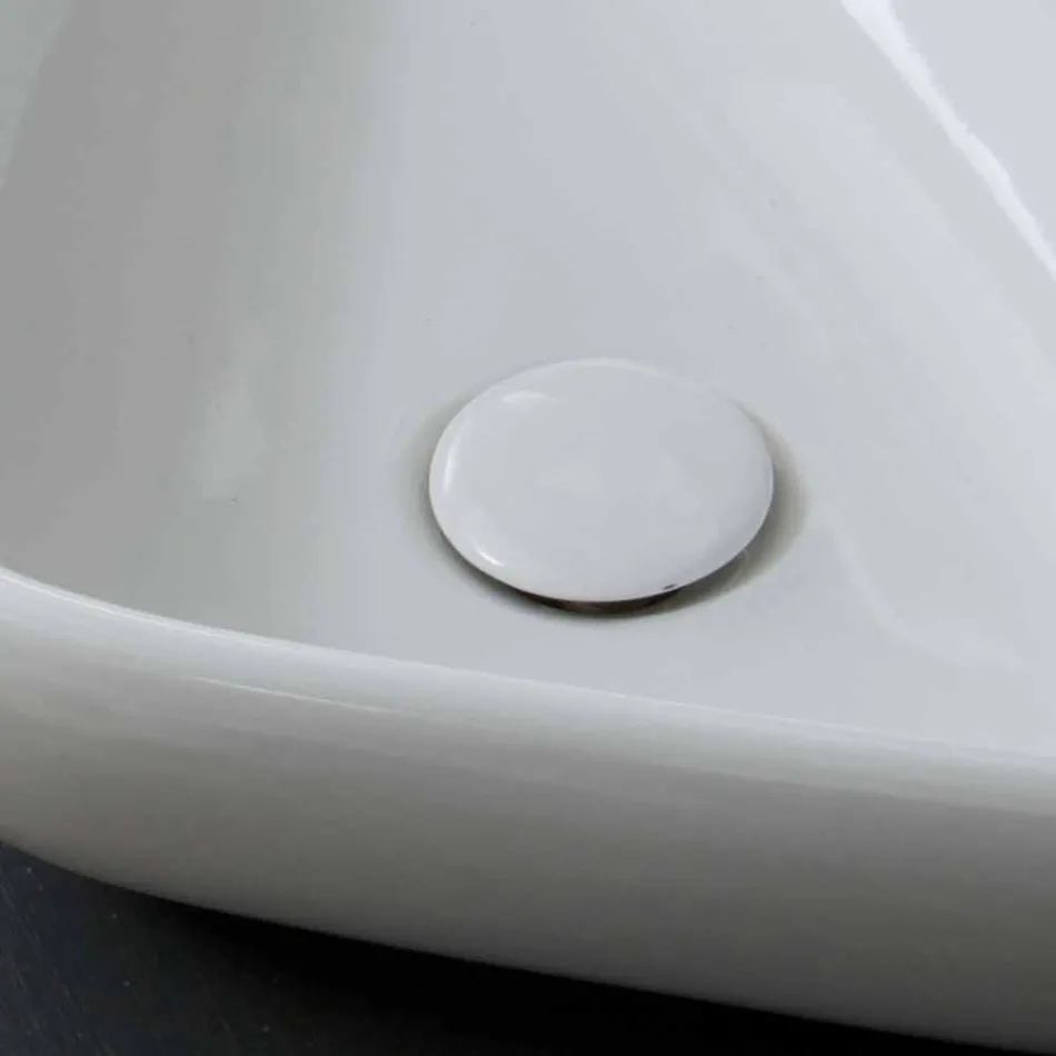 Lavabo da appoggio di design moderno in ceramica made in Italy Sofia Viadurini