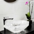 Lavabo da Appoggio Fatto a Mano in Cristallo di Rocca – Falvaterra