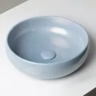 Lavabo da Appoggio in Argilla Raku e Lustro Metallico Craquele’ - Prisma Viadurini
