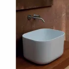 Lavabo da appoggio in ceramica design moderno Star Rectangular 50x40cm Viadurini