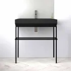 Lavabo da appoggio in ceramica di design fatto in Italia, Viviano Viadurini