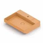 Lavabo da appoggio in ceramica di design fatto in Italia, Viviano Viadurini