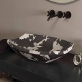 Lavabo da appoggio in ceramica maculato di design made in Italy Laura
