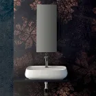 Lavabo da appoggio in ceramica moderno made in Italy, Gaiola Viadurini
