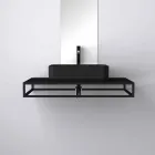 Lavabo da appoggio in ceramica moderno prodotto in Italia, Zulimo Viadurini