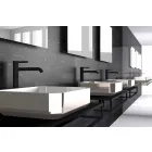 Lavabo da appoggio in ceramica moderno prodotto in Italia, Zulimo Viadurini