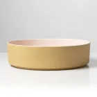 Lavabo da Appoggio in Gres Porcellanato Tornito a Mano Made in Italy - Halo Viadurini