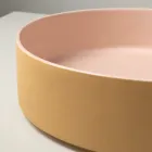 Lavabo da Appoggio in Gres Porcellanato Tornito a Mano Made in Italy - Halo Viadurini