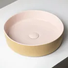 Lavabo da Appoggio in Gres Porcellanato Tornito a Mano Made in Italy - Halo Viadurini