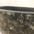 Lavabo da appoggio in pietra di fiume Akta pezzo unico Viadurini