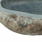 Lavabo da appoggio in pietra naturale Kai, con foro rubinetto Viadurini