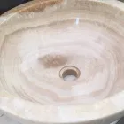 Lavabo da appoggio in pietra naturale, pezzo unico, Ana Viadurini
