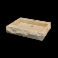 Lavabo bagno da appoggio di design in pietra naturale Sam, pezzo unico