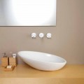 Lavabo da appoggio inclinato di design ceramica made in Italy Glossy