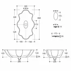 Lavabo da appoggio moderno in ceramica oro e nero fatto in Italia Cubo Viadurini