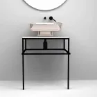 Lavabo da appoggio moderno in ceramica realizzato in Italia, Reale Viadurini