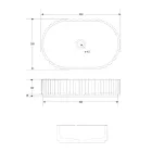 Lavabo da Appoggio Ovale per il Bagno Realizzato in Marmo Bianco - Cunzite Viadurini