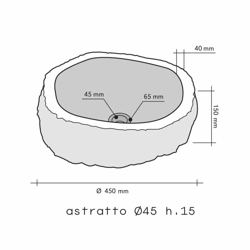 Lavabo da Appoggio Pezzo Unico in Marmo Beige Mumbai Viadurini