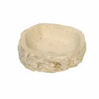 Lavabo da Appoggio Pezzo Unico in Marmo Beige Mumbai Viadurini