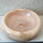 Lavabo da appoggio pezzo unico in onice Arlie, fatto a mano Viadurini