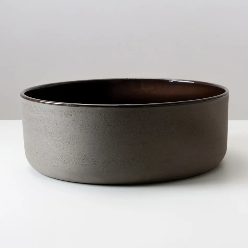 Lavabo da Appoggio Realizzato in Terra Naturale di Diverse Finiture - Balance Viadurini