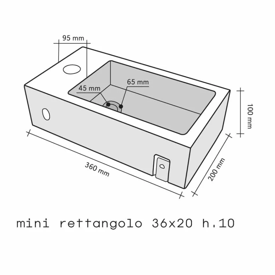 Lavabo da Appoggio Rettangolare in Onice Bintan Viadurini