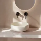 Lavabo da Appoggio Rotondo in Ceramica Colorata Made in Italy - Scodella Viadurini