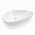 Lavabo da Appoggio Sagomato in Ceramica Bianca Made in Italy – Amburgo