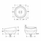 Lavabo da appoggio tondo ceramica caimano di design made Italy Elisa Viadurini