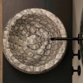 Lavabo da appoggio tondo ceramica caimano di design made Italy Elisa