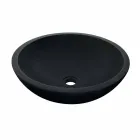 Lavabo da Appoggio Tondo in Basalto Nero Moyo Viadurini