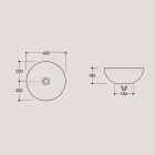 Lavabo da Appoggio Tondo in Ceramica Lucida Realizzato in Italia - Chicco Viadurini