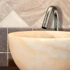 Lavabo da Appoggio Tondo in Onice Sula Viadurini