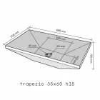 Lavabo da Appoggio Trapezoidale in Pietra Naturale Beige Wok Viadurini