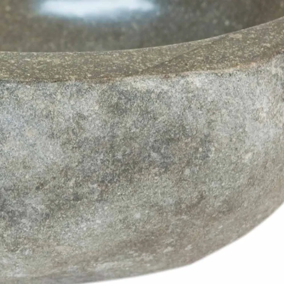 Lavabo da appogio in pietra naturale Kai Small, pezzo unico Viadurini