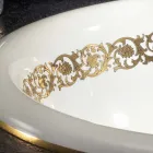 Lavabo da bagno a incasso in fire clay e oro made in Italy, Otis Viadurini