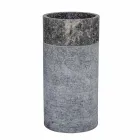 Lavabo da Bagno Cilindrico Freestanding in Marmo Grigio - Cremino Viadurini