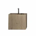 Lavabo da Bagno di Pietra da Appoggio Design Alto Quadrato Moderno - Farartlav2 Viadurini