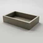 Lavabo da Bagno Rettangolare in Gres Porcellanato Made in Italy - Ludmilla Viadurini