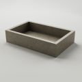 Lavabo da Bagno Rettangolare in Gres Porcellanato Made in Italy - Ludmilla