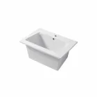 Lavabo da Incasso e Appoggio Moderno in Ceramica Colorata Vinovo Viadurini