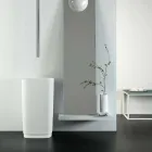 Lavabo da terra freestanding circolare di design made in Italy, Lallio Viadurini