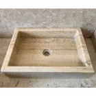 Lavabo design da appoggio in onice, pietra naturale, Jef, pezzo unico Viadurini