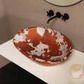 Lavabo di design da appoggio ceramica cavallino made in Italy Glossy