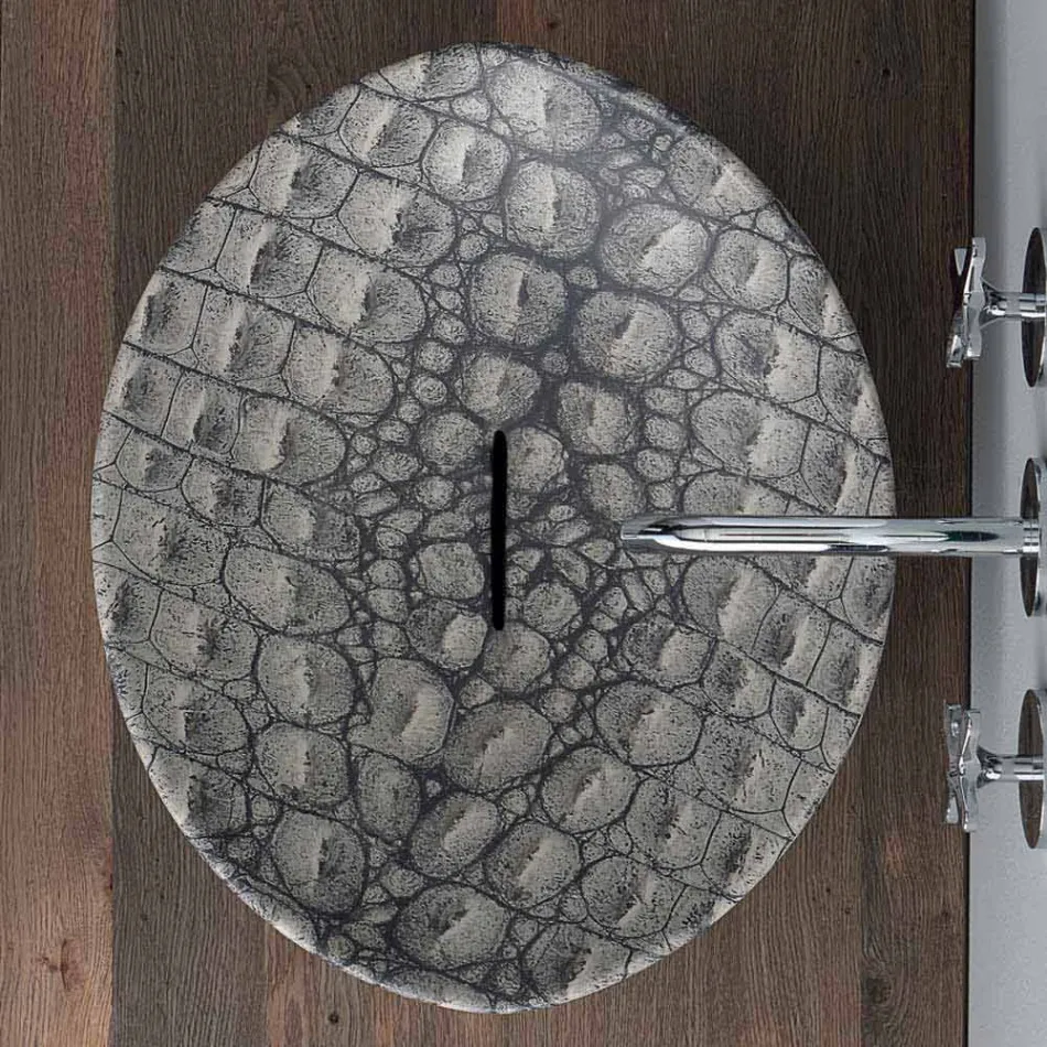 Lavabo di design da appoggio in ceramica cocco fatto in Italia Animals Viadurini