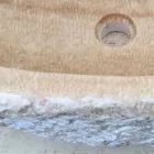 Lavabo di design da appoggio per bagno Laia in pietra naturale Viadurini
