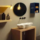 Lavabo di design moderno da appoggio ceramica bianco made Italy Cubo  Viadurini