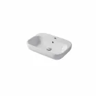 Lavabo di Design Monoforo da Appoggio o Parete in Ceramica Riardo Viadurini